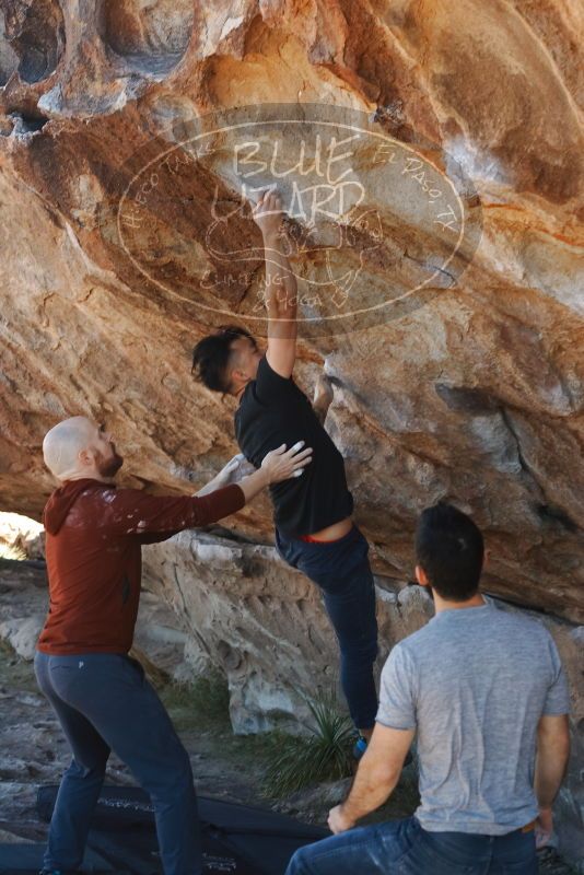 Bouldering in Hueco Tanks on 11/18/2019 with Blue Lizard Climbing and Yoga

Filename: SRM_20191118_1154021.jpg
Aperture: f/5.0
Shutter Speed: 1/250
Body: Canon EOS-1D Mark II
Lens: Canon EF 50mm f/1.8 II