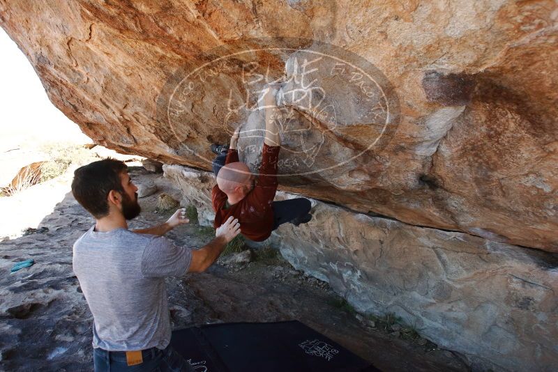 Bouldering in Hueco Tanks on 11/18/2019 with Blue Lizard Climbing and Yoga

Filename: SRM_20191118_1221280.jpg
Aperture: f/5.6
Shutter Speed: 1/320
Body: Canon EOS-1D Mark II
Lens: Canon EF 16-35mm f/2.8 L