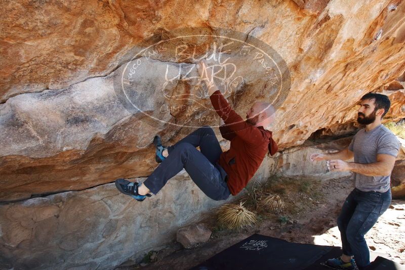 Bouldering in Hueco Tanks on 11/18/2019 with Blue Lizard Climbing and Yoga

Filename: SRM_20191118_1253370.jpg
Aperture: f/6.3
Shutter Speed: 1/250
Body: Canon EOS-1D Mark II
Lens: Canon EF 16-35mm f/2.8 L