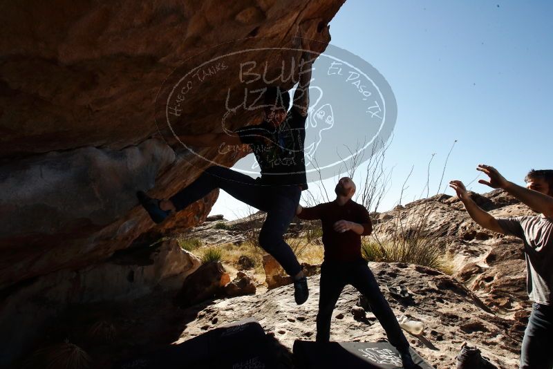 Bouldering in Hueco Tanks on 11/18/2019 with Blue Lizard Climbing and Yoga

Filename: SRM_20191118_1254400.jpg
Aperture: f/14.0
Shutter Speed: 1/250
Body: Canon EOS-1D Mark II
Lens: Canon EF 16-35mm f/2.8 L