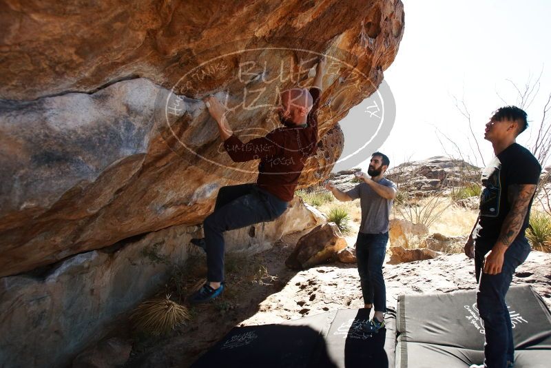 Bouldering in Hueco Tanks on 11/18/2019 with Blue Lizard Climbing and Yoga

Filename: SRM_20191118_1310180.jpg
Aperture: f/4.5
Shutter Speed: 1/250
Body: Canon EOS-1D Mark II
Lens: Canon EF 16-35mm f/2.8 L
