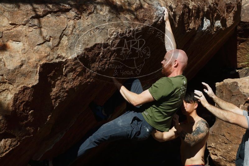 Bouldering in Hueco Tanks on 11/18/2019 with Blue Lizard Climbing and Yoga

Filename: SRM_20191118_1459170.jpg
Aperture: f/10.0
Shutter Speed: 1/250
Body: Canon EOS-1D Mark II
Lens: Canon EF 50mm f/1.8 II