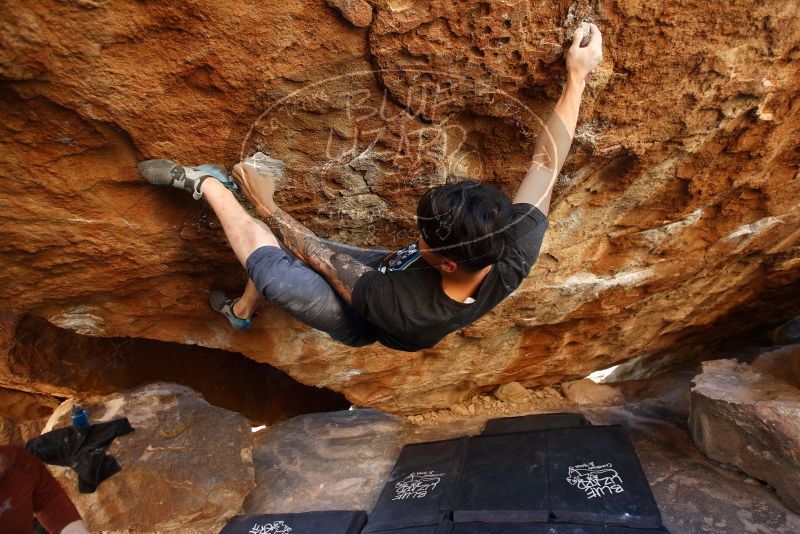 Bouldering in Hueco Tanks on 11/18/2019 with Blue Lizard Climbing and Yoga

Filename: SRM_20191118_1637260.jpg
Aperture: f/2.8
Shutter Speed: 1/250
Body: Canon EOS-1D Mark II
Lens: Canon EF 16-35mm f/2.8 L