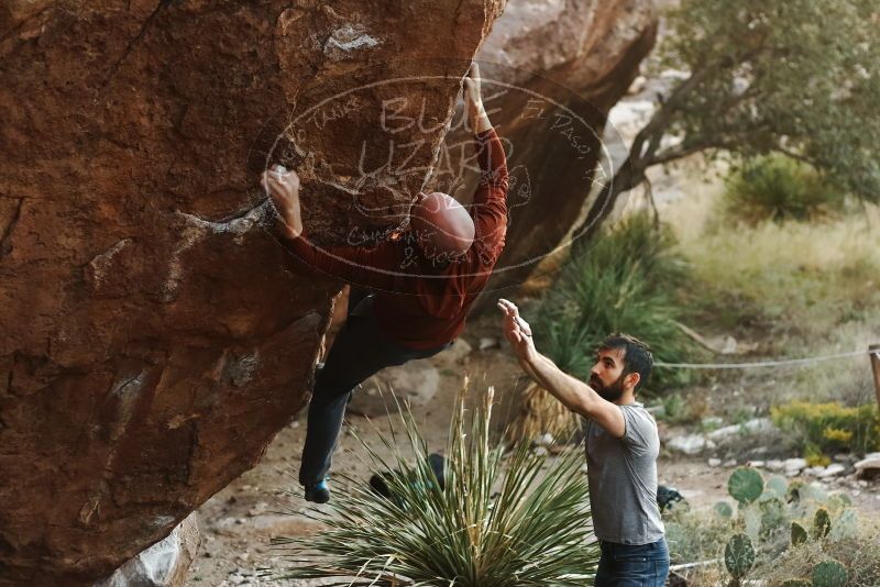 Bouldering in Hueco Tanks on 11/18/2019 with Blue Lizard Climbing and Yoga

Filename: SRM_20191118_1756500.jpg
Aperture: f/2.8
Shutter Speed: 1/250
Body: Canon EOS-1D Mark II
Lens: Canon EF 50mm f/1.8 II