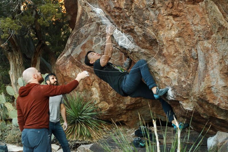 Bouldering in Hueco Tanks on 11/18/2019 with Blue Lizard Climbing and Yoga

Filename: SRM_20191118_1758180.jpg
Aperture: f/3.5
Shutter Speed: 1/250
Body: Canon EOS-1D Mark II
Lens: Canon EF 50mm f/1.8 II