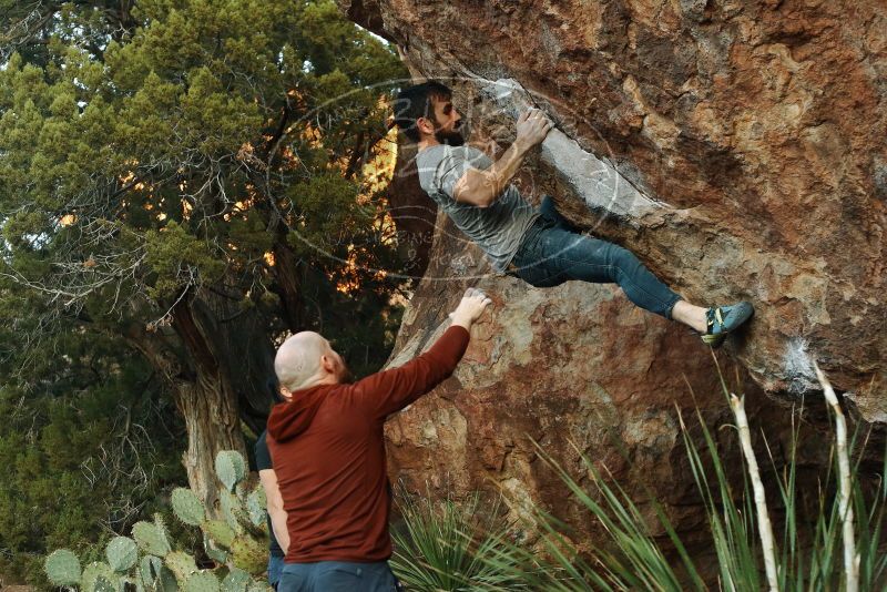 Bouldering in Hueco Tanks on 11/18/2019 with Blue Lizard Climbing and Yoga

Filename: SRM_20191118_1803270.jpg
Aperture: f/3.5
Shutter Speed: 1/250
Body: Canon EOS-1D Mark II
Lens: Canon EF 50mm f/1.8 II