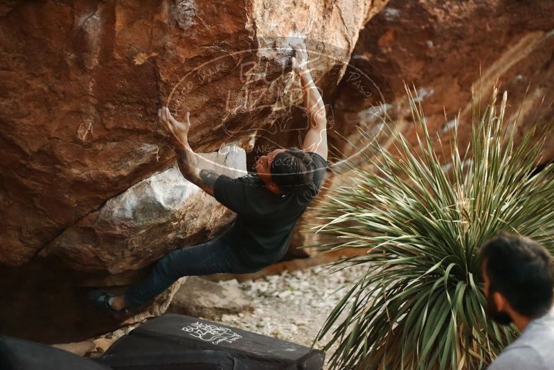 Bouldering in Hueco Tanks on 11/18/2019 with Blue Lizard Climbing and Yoga

Filename: SRM_20191118_1812250.jpg
Aperture: f/1.8
Shutter Speed: 1/250
Body: Canon EOS-1D Mark II
Lens: Canon EF 50mm f/1.8 II