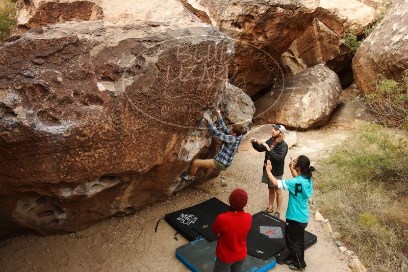 Bouldering in Hueco Tanks on 11/16/2019 with Blue Lizard Climbing and Yoga

Filename: SRM_20191116_1021370.jpg
Aperture: f/5.6
Shutter Speed: 1/400
Body: Canon EOS-1D Mark II
Lens: Canon EF 16-35mm f/2.8 L