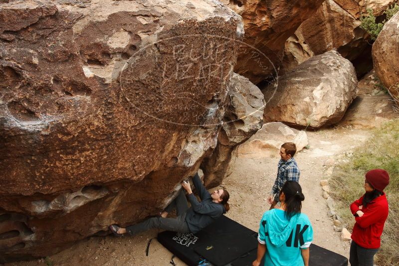 Bouldering in Hueco Tanks on 11/16/2019 with Blue Lizard Climbing and Yoga

Filename: SRM_20191116_1023390.jpg
Aperture: f/5.6
Shutter Speed: 1/500
Body: Canon EOS-1D Mark II
Lens: Canon EF 16-35mm f/2.8 L