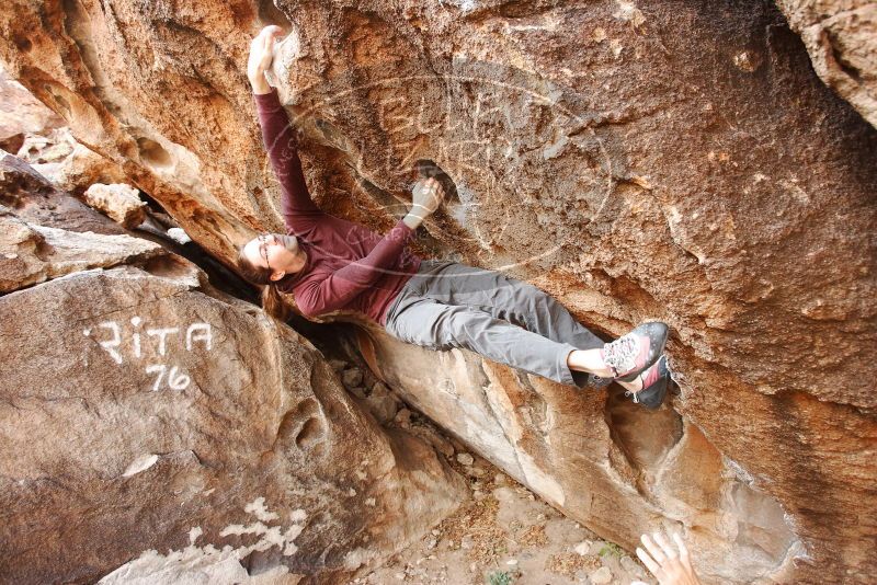 Bouldering in Hueco Tanks on 11/16/2019 with Blue Lizard Climbing and Yoga

Filename: SRM_20191116_1041470.jpg
Aperture: f/4.0
Shutter Speed: 1/250
Body: Canon EOS-1D Mark II
Lens: Canon EF 16-35mm f/2.8 L