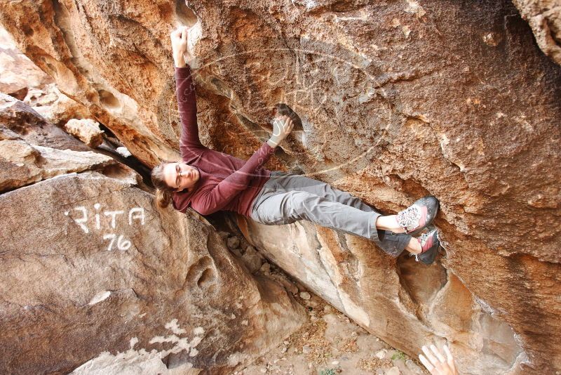 Bouldering in Hueco Tanks on 11/16/2019 with Blue Lizard Climbing and Yoga

Filename: SRM_20191116_1041471.jpg
Aperture: f/4.0
Shutter Speed: 1/250
Body: Canon EOS-1D Mark II
Lens: Canon EF 16-35mm f/2.8 L