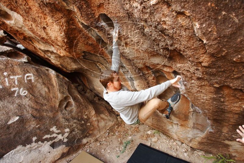 Bouldering in Hueco Tanks on 11/16/2019 with Blue Lizard Climbing and Yoga

Filename: SRM_20191116_1043400.jpg
Aperture: f/4.0
Shutter Speed: 1/320
Body: Canon EOS-1D Mark II
Lens: Canon EF 16-35mm f/2.8 L