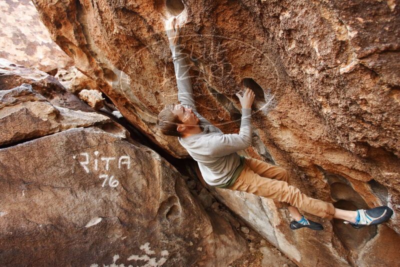 Bouldering in Hueco Tanks on 11/16/2019 with Blue Lizard Climbing and Yoga

Filename: SRM_20191116_1043420.jpg
Aperture: f/4.0
Shutter Speed: 1/400
Body: Canon EOS-1D Mark II
Lens: Canon EF 16-35mm f/2.8 L