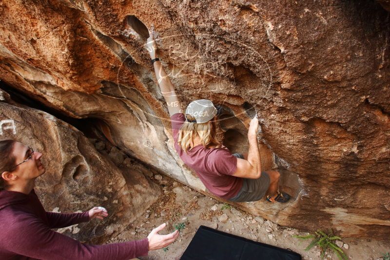 Bouldering in Hueco Tanks on 11/16/2019 with Blue Lizard Climbing and Yoga

Filename: SRM_20191116_1045590.jpg
Aperture: f/5.0
Shutter Speed: 1/200
Body: Canon EOS-1D Mark II
Lens: Canon EF 16-35mm f/2.8 L