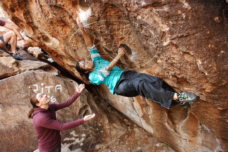 Bouldering in Hueco Tanks on 11/16/2019 with Blue Lizard Climbing and Yoga

Filename: SRM_20191116_1048010.jpg
Aperture: f/5.0
Shutter Speed: 1/200
Body: Canon EOS-1D Mark II
Lens: Canon EF 16-35mm f/2.8 L
