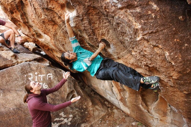 Bouldering in Hueco Tanks on 11/16/2019 with Blue Lizard Climbing and Yoga

Filename: SRM_20191116_1048011.jpg
Aperture: f/5.0
Shutter Speed: 1/200
Body: Canon EOS-1D Mark II
Lens: Canon EF 16-35mm f/2.8 L