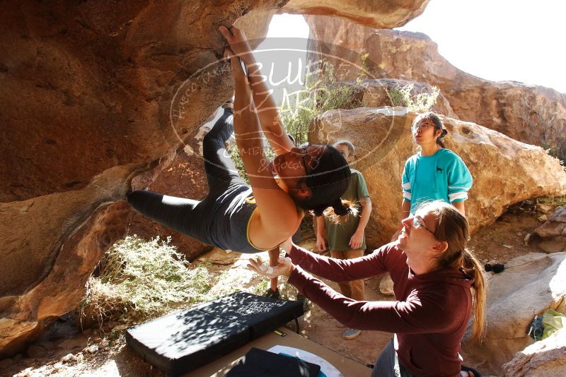 Bouldering in Hueco Tanks on 11/16/2019 with Blue Lizard Climbing and Yoga

Filename: SRM_20191116_1211481.jpg
Aperture: f/5.6
Shutter Speed: 1/250
Body: Canon EOS-1D Mark II
Lens: Canon EF 16-35mm f/2.8 L