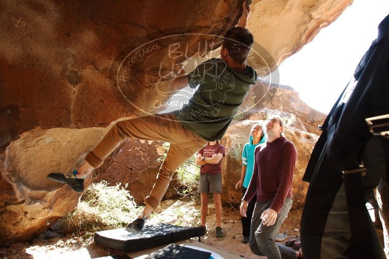 Bouldering in Hueco Tanks on 11/16/2019 with Blue Lizard Climbing and Yoga

Filename: SRM_20191116_1215251.jpg
Aperture: f/5.6
Shutter Speed: 1/200
Body: Canon EOS-1D Mark II
Lens: Canon EF 16-35mm f/2.8 L