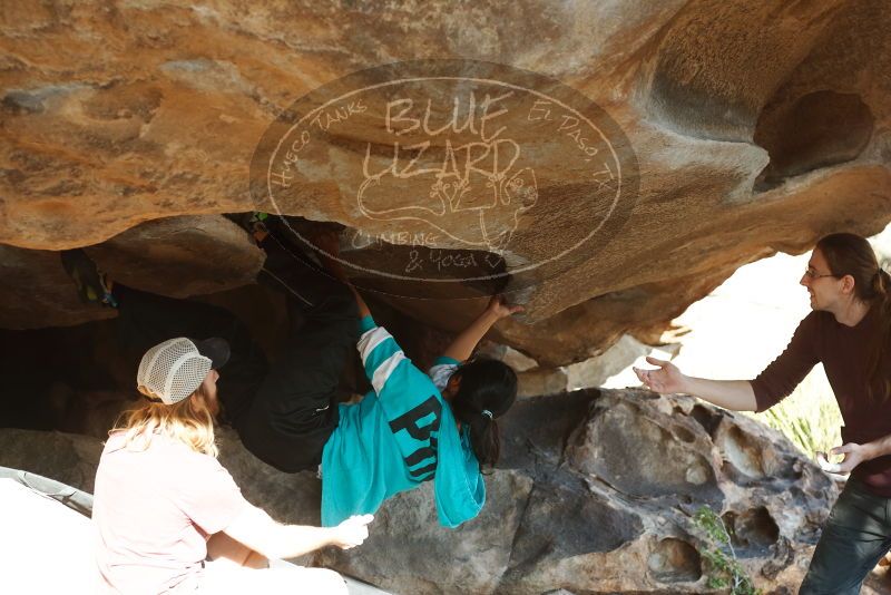 Bouldering in Hueco Tanks on 11/16/2019 with Blue Lizard Climbing and Yoga

Filename: SRM_20191116_1607190.jpg
Aperture: f/4.0
Shutter Speed: 1/250
Body: Canon EOS-1D Mark II
Lens: Canon EF 50mm f/1.8 II