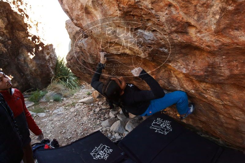 Bouldering in Hueco Tanks on 11/23/2019 with Blue Lizard Climbing and Yoga

Filename: SRM_20191123_1243260.jpg
Aperture: f/5.0
Shutter Speed: 1/250
Body: Canon EOS-1D Mark II
Lens: Canon EF 16-35mm f/2.8 L