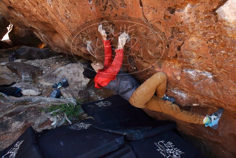 Bouldering in Hueco Tanks on 11/23/2019 with Blue Lizard Climbing and Yoga

Filename: SRM_20191123_1309450.jpg
Aperture: f/5.0
Shutter Speed: 1/250
Body: Canon EOS-1D Mark II
Lens: Canon EF 16-35mm f/2.8 L