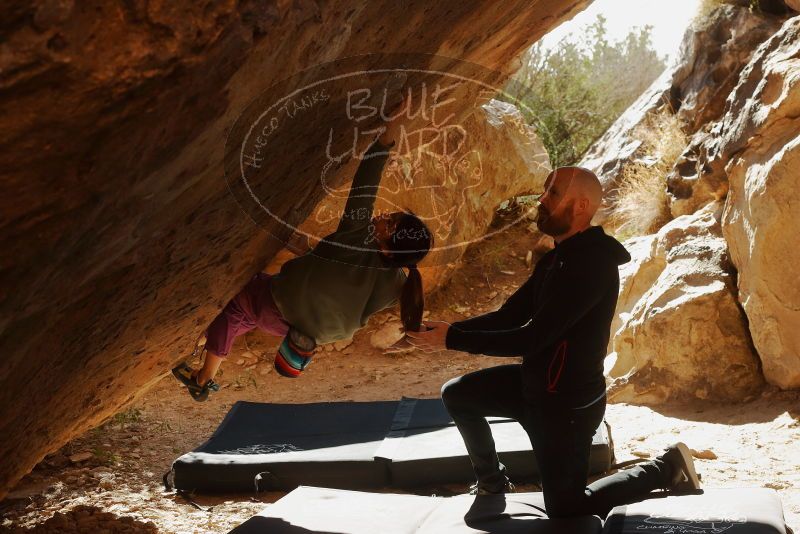 Bouldering in Hueco Tanks on 11/23/2019 with Blue Lizard Climbing and Yoga

Filename: SRM_20191123_1412530.jpg
Aperture: f/5.6
Shutter Speed: 1/250
Body: Canon EOS-1D Mark II
Lens: Canon EF 50mm f/1.8 II