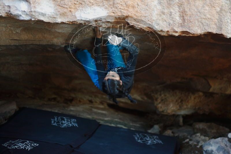 Bouldering in Hueco Tanks on 11/23/2019 with Blue Lizard Climbing and Yoga

Filename: SRM_20191123_1630430.jpg
Aperture: f/1.8
Shutter Speed: 1/200
Body: Canon EOS-1D Mark II
Lens: Canon EF 50mm f/1.8 II
