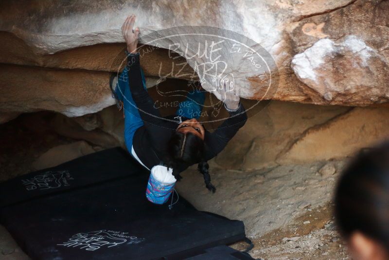 Bouldering in Hueco Tanks on 11/23/2019 with Blue Lizard Climbing and Yoga

Filename: SRM_20191123_1727250.jpg
Aperture: f/1.8
Shutter Speed: 1/200
Body: Canon EOS-1D Mark II
Lens: Canon EF 50mm f/1.8 II