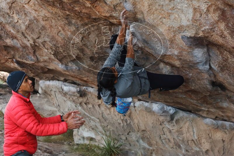 Bouldering in Hueco Tanks on 11/24/2019 with Blue Lizard Climbing and Yoga

Filename: SRM_20191124_1007360.jpg
Aperture: f/5.6
Shutter Speed: 1/250
Body: Canon EOS-1D Mark II
Lens: Canon EF 50mm f/1.8 II