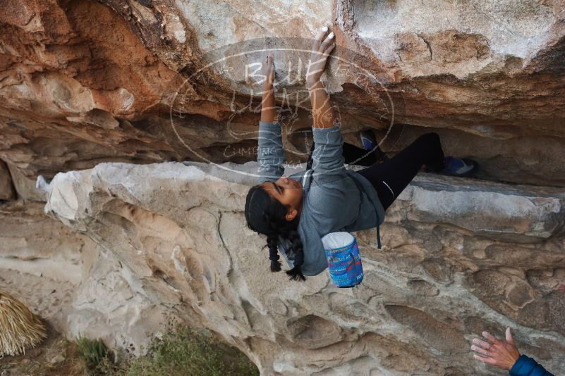 Bouldering in Hueco Tanks on 11/24/2019 with Blue Lizard Climbing and Yoga

Filename: SRM_20191124_1015060.jpg
Aperture: f/6.3
Shutter Speed: 1/250
Body: Canon EOS-1D Mark II
Lens: Canon EF 50mm f/1.8 II