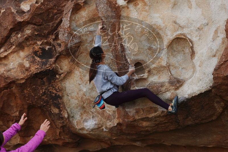 Bouldering in Hueco Tanks on 11/24/2019 with Blue Lizard Climbing and Yoga

Filename: SRM_20191124_1017460.jpg
Aperture: f/9.0
Shutter Speed: 1/250
Body: Canon EOS-1D Mark II
Lens: Canon EF 50mm f/1.8 II