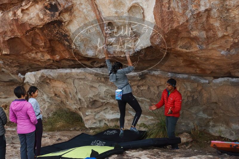 Bouldering in Hueco Tanks on 11/24/2019 with Blue Lizard Climbing and Yoga

Filename: SRM_20191124_1021120.jpg
Aperture: f/6.3
Shutter Speed: 1/250
Body: Canon EOS-1D Mark II
Lens: Canon EF 50mm f/1.8 II