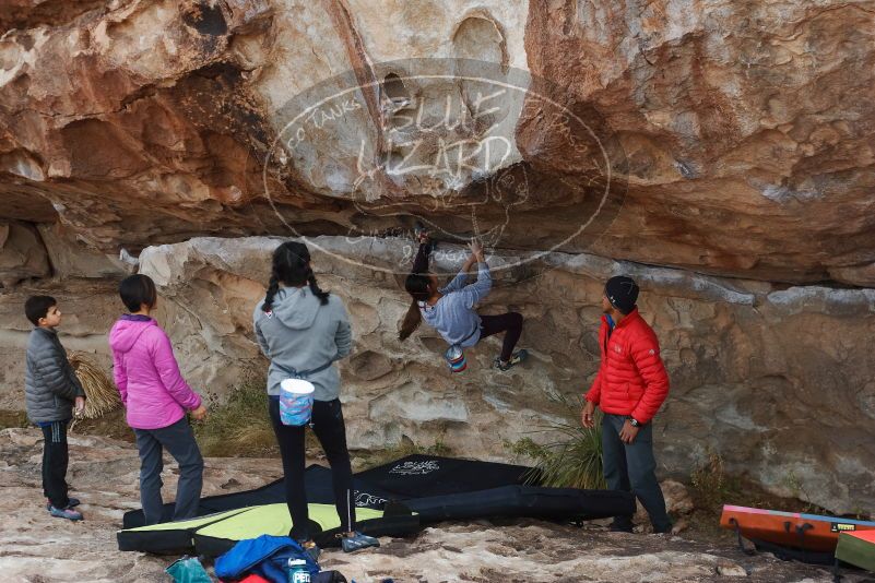 Bouldering in Hueco Tanks on 11/24/2019 with Blue Lizard Climbing and Yoga

Filename: SRM_20191124_1021310.jpg
Aperture: f/5.6
Shutter Speed: 1/250
Body: Canon EOS-1D Mark II
Lens: Canon EF 50mm f/1.8 II