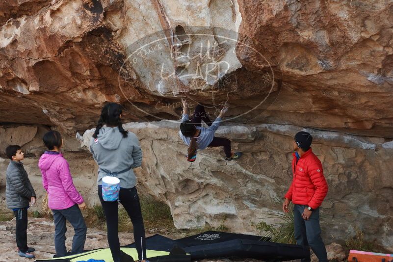 Bouldering in Hueco Tanks on 11/24/2019 with Blue Lizard Climbing and Yoga

Filename: SRM_20191124_1021360.jpg
Aperture: f/5.6
Shutter Speed: 1/250
Body: Canon EOS-1D Mark II
Lens: Canon EF 50mm f/1.8 II