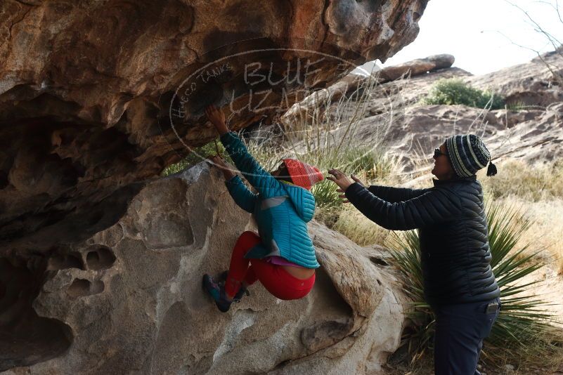 Bouldering in Hueco Tanks on 11/24/2019 with Blue Lizard Climbing and Yoga

Filename: SRM_20191124_1023180.jpg
Aperture: f/7.1
Shutter Speed: 1/250
Body: Canon EOS-1D Mark II
Lens: Canon EF 50mm f/1.8 II