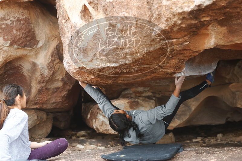 Bouldering in Hueco Tanks on 11/24/2019 with Blue Lizard Climbing and Yoga

Filename: SRM_20191124_1059461.jpg
Aperture: f/3.2
Shutter Speed: 1/320
Body: Canon EOS-1D Mark II
Lens: Canon EF 50mm f/1.8 II