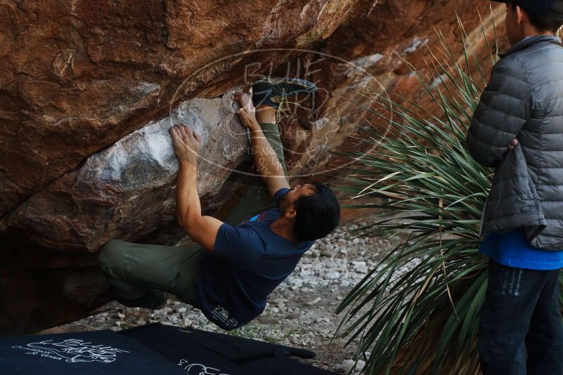 Bouldering in Hueco Tanks on 11/24/2019 with Blue Lizard Climbing and Yoga

Filename: SRM_20191124_1316390.jpg
Aperture: f/4.5
Shutter Speed: 1/320
Body: Canon EOS-1D Mark II
Lens: Canon EF 50mm f/1.8 II