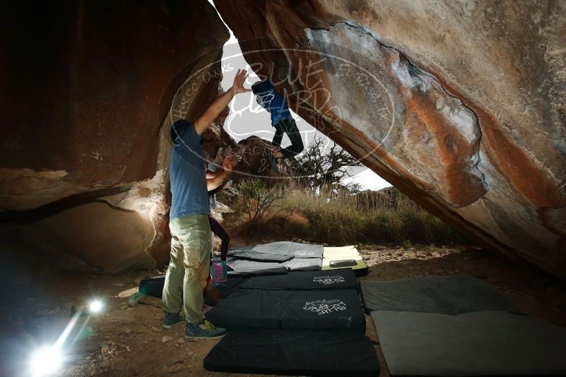 Bouldering in Hueco Tanks on 11/24/2019 with Blue Lizard Climbing and Yoga

Filename: SRM_20191124_1436590.jpg
Aperture: f/8.0
Shutter Speed: 1/250
Body: Canon EOS-1D Mark II
Lens: Canon EF 16-35mm f/2.8 L