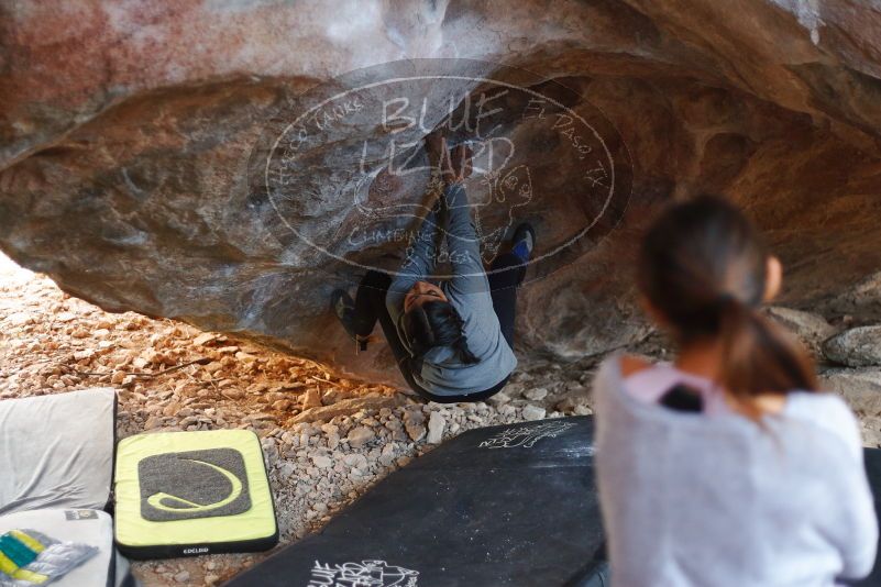 Bouldering in Hueco Tanks on 11/24/2019 with Blue Lizard Climbing and Yoga

Filename: SRM_20191124_1607030.jpg
Aperture: f/2.0
Shutter Speed: 1/320
Body: Canon EOS-1D Mark II
Lens: Canon EF 50mm f/1.8 II