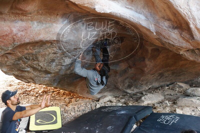Bouldering in Hueco Tanks on 11/24/2019 with Blue Lizard Climbing and Yoga

Filename: SRM_20191124_1611531.jpg
Aperture: f/2.8
Shutter Speed: 1/250
Body: Canon EOS-1D Mark II
Lens: Canon EF 50mm f/1.8 II