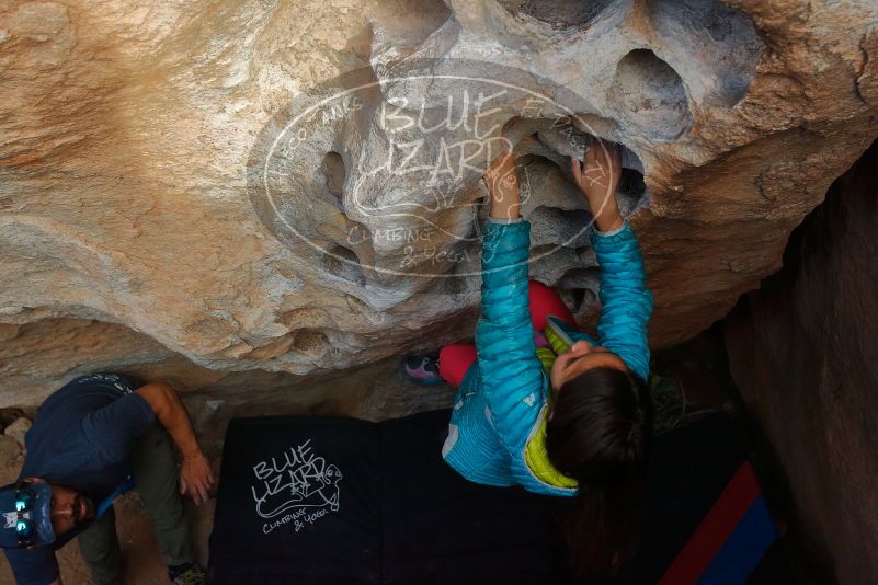 Bouldering in Hueco Tanks on 11/24/2019 with Blue Lizard Climbing and Yoga

Filename: SRM_20191124_1634060.jpg
Aperture: f/6.3
Shutter Speed: 1/250
Body: Canon EOS-1D Mark II
Lens: Canon EF 16-35mm f/2.8 L