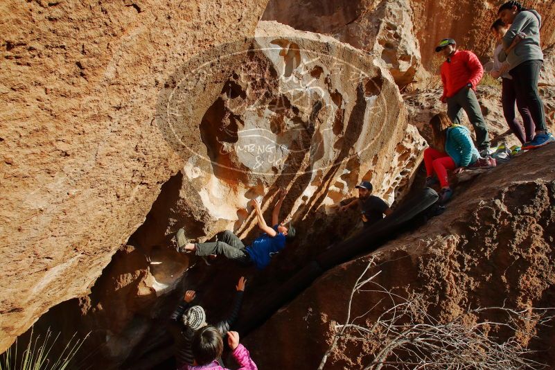 Bouldering in Hueco Tanks on 11/24/2019 with Blue Lizard Climbing and Yoga

Filename: SRM_20191124_1650310.jpg
Aperture: f/9.0
Shutter Speed: 1/400
Body: Canon EOS-1D Mark II
Lens: Canon EF 16-35mm f/2.8 L
