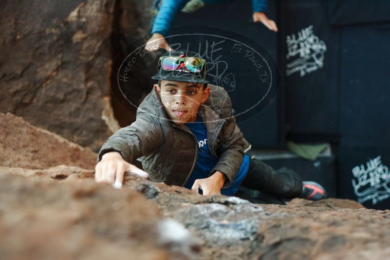 Bouldering in Hueco Tanks on 11/24/2019 with Blue Lizard Climbing and Yoga

Filename: SRM_20191124_1731450.jpg
Aperture: f/2.8
Shutter Speed: 1/250
Body: Canon EOS-1D Mark II
Lens: Canon EF 50mm f/1.8 II