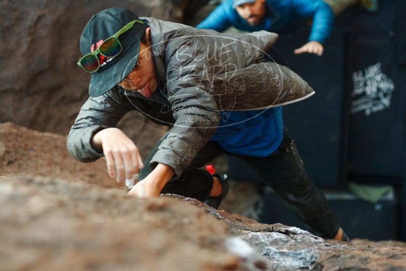 Bouldering in Hueco Tanks on 11/24/2019 with Blue Lizard Climbing and Yoga

Filename: SRM_20191124_1731590.jpg
Aperture: f/2.8
Shutter Speed: 1/250
Body: Canon EOS-1D Mark II
Lens: Canon EF 50mm f/1.8 II