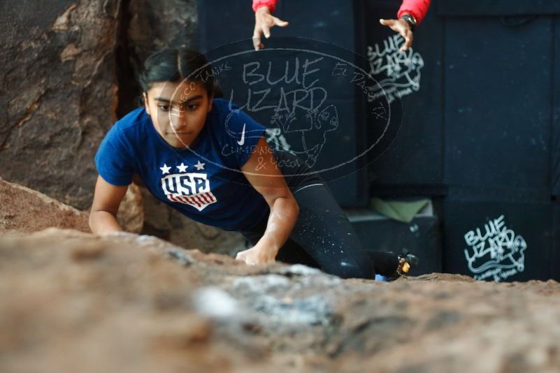 Bouldering in Hueco Tanks on 11/24/2019 with Blue Lizard Climbing and Yoga

Filename: SRM_20191124_1734570.jpg
Aperture: f/2.5
Shutter Speed: 1/250
Body: Canon EOS-1D Mark II
Lens: Canon EF 50mm f/1.8 II