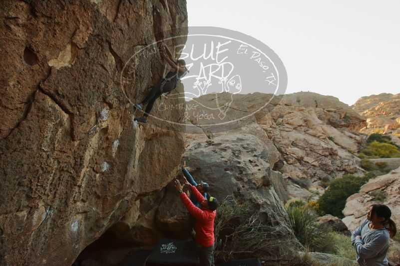 Bouldering in Hueco Tanks on 11/24/2019 with Blue Lizard Climbing and Yoga

Filename: SRM_20191124_1741200.jpg
Aperture: f/5.6
Shutter Speed: 1/200
Body: Canon EOS-1D Mark II
Lens: Canon EF 16-35mm f/2.8 L