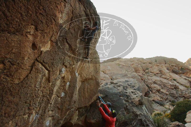 Bouldering in Hueco Tanks on 11/24/2019 with Blue Lizard Climbing and Yoga

Filename: SRM_20191124_1741280.jpg
Aperture: f/5.6
Shutter Speed: 1/200
Body: Canon EOS-1D Mark II
Lens: Canon EF 16-35mm f/2.8 L
