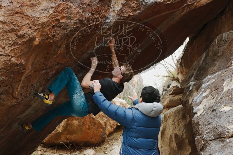 Bouldering in Hueco Tanks on 11/25/2019 with Blue Lizard Climbing and Yoga

Filename: SRM_20191125_1224070.jpg
Aperture: f/4.5
Shutter Speed: 1/250
Body: Canon EOS-1D Mark II
Lens: Canon EF 50mm f/1.8 II