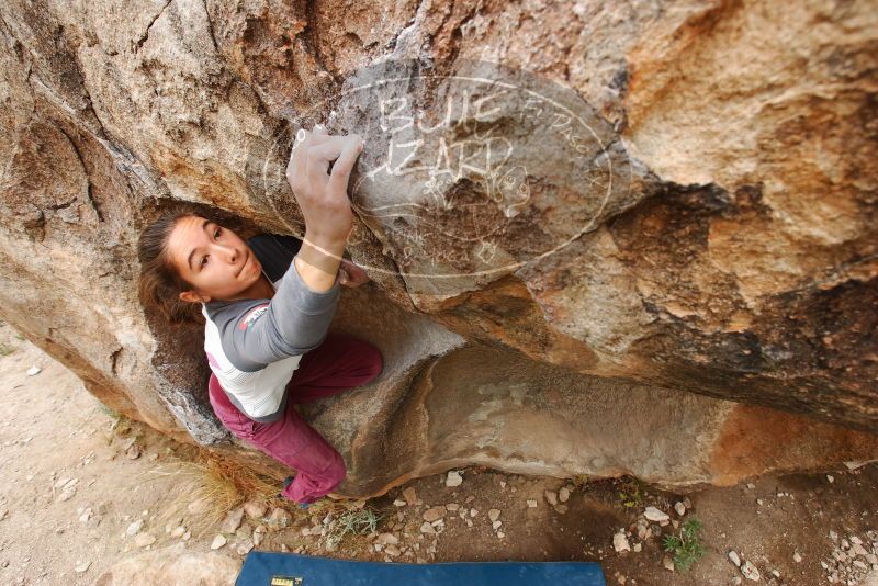 Bouldering in Hueco Tanks on 11/25/2019 with Blue Lizard Climbing and Yoga

Filename: SRM_20191125_1228530.jpg
Aperture: f/6.3
Shutter Speed: 1/250
Body: Canon EOS-1D Mark II
Lens: Canon EF 16-35mm f/2.8 L