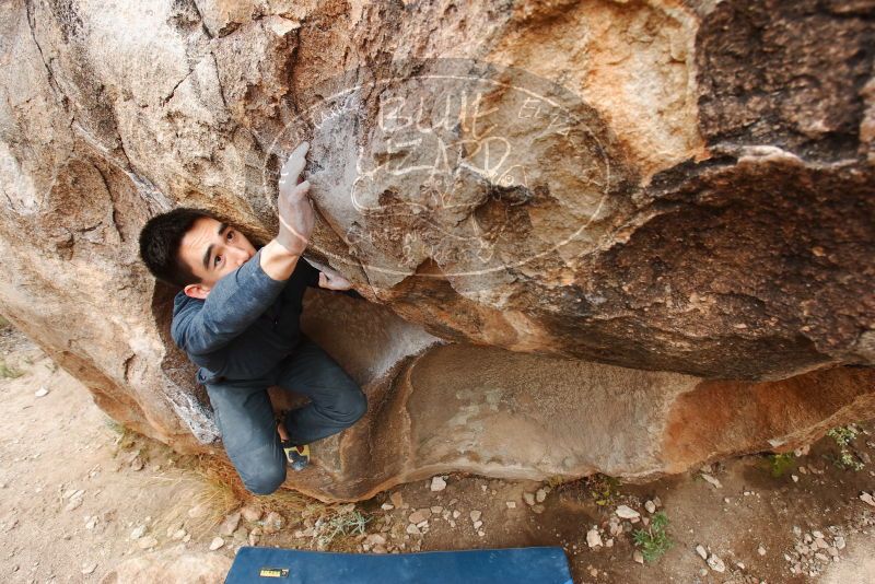 Bouldering in Hueco Tanks on 11/25/2019 with Blue Lizard Climbing and Yoga

Filename: SRM_20191125_1235100.jpg
Aperture: f/5.6
Shutter Speed: 1/250
Body: Canon EOS-1D Mark II
Lens: Canon EF 16-35mm f/2.8 L
